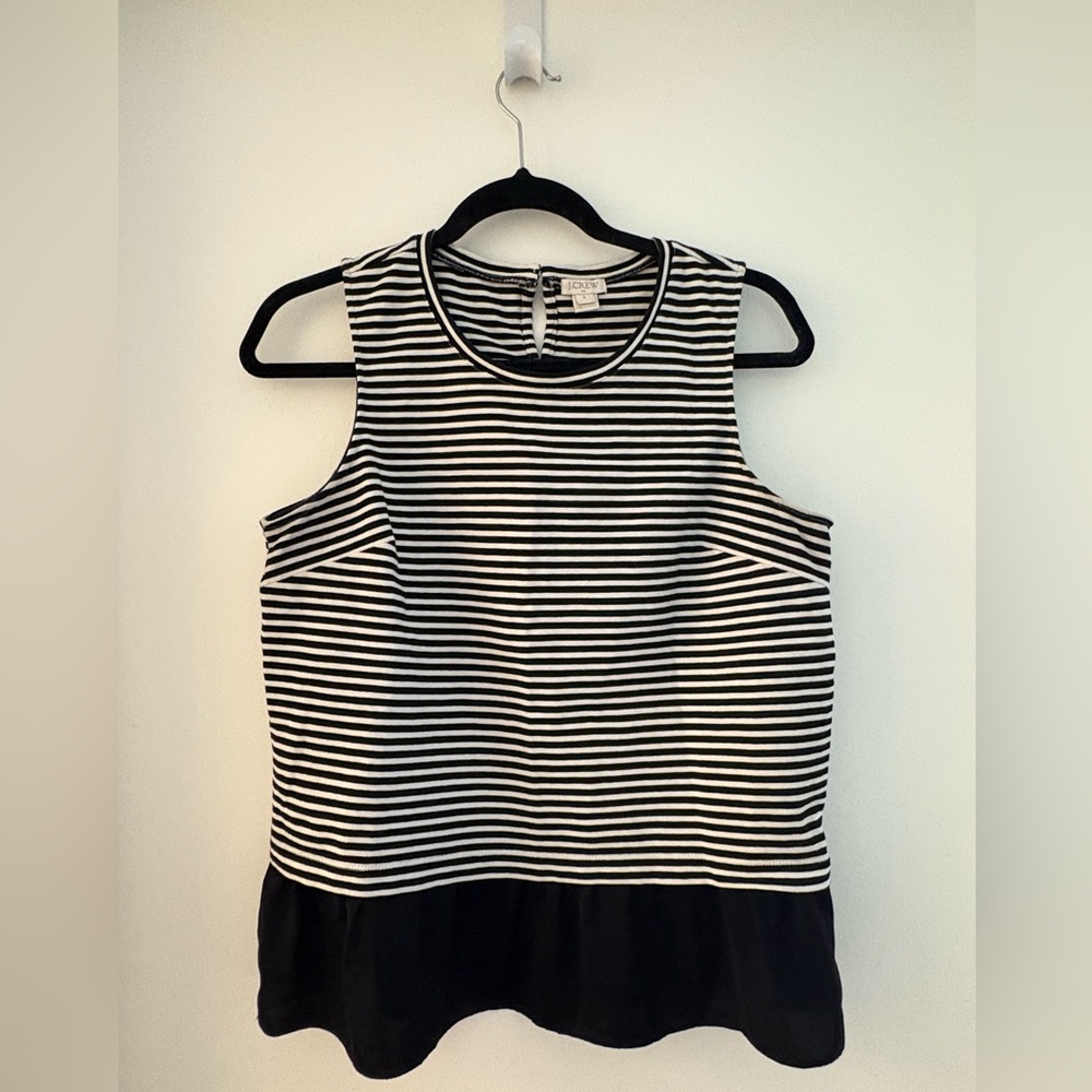 J. Crew Black and White Tank Top